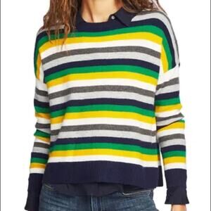 Court & Rowe NEW Sleeve Stripe Crop Sweater XS